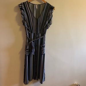 Xhilaration Blue Stripe Dress. Medium.